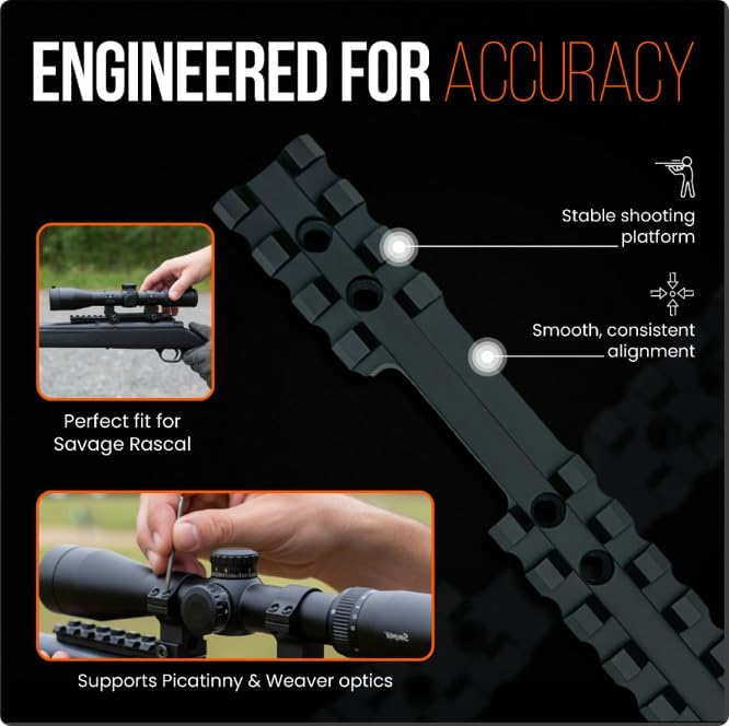 Gotical Store Picatinny Rail Mount for Savage Rascal Rifles with Ejection Port Cut-Out - Image 5